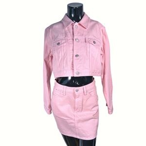 ARITZIA PINK DENIM SUIT